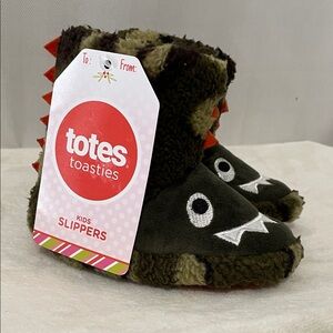 Totes toasties Kids Dinosaur Plush Slippers